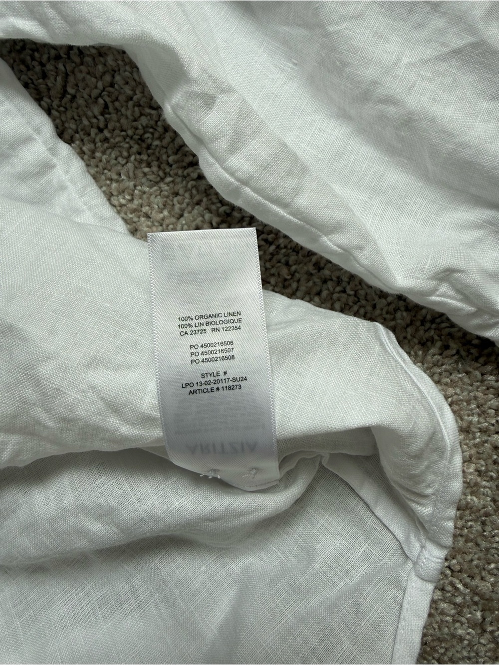 Little Moon by Aritzia Casual Button-Down Linen Shirt in White - Picture 5 of 7